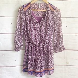 Xhilaration Boho Long Sleeve Romper